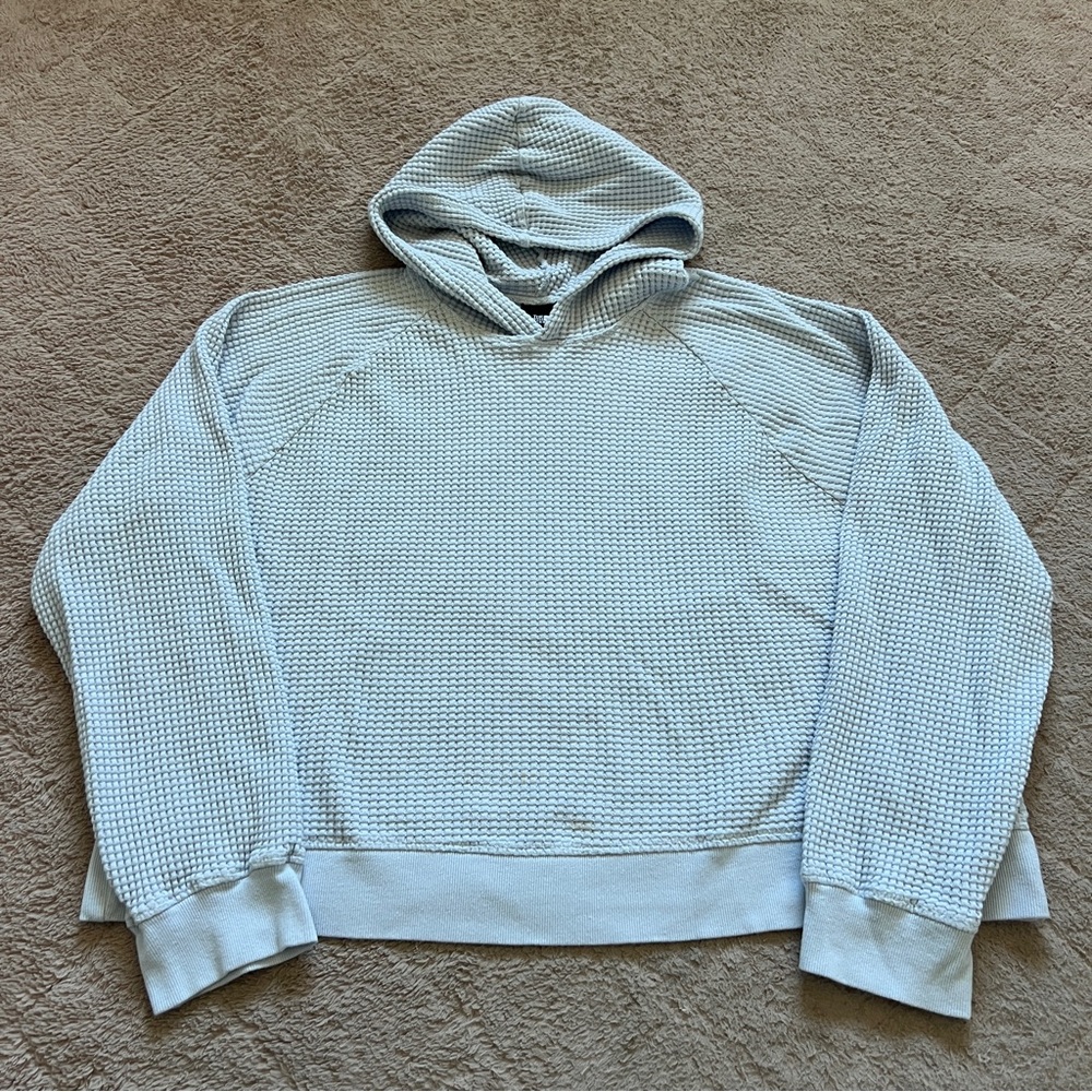 The North Face Waffle Knit Chabot Hoodie Preppy Sporty Outdoor Athleisure Size L
